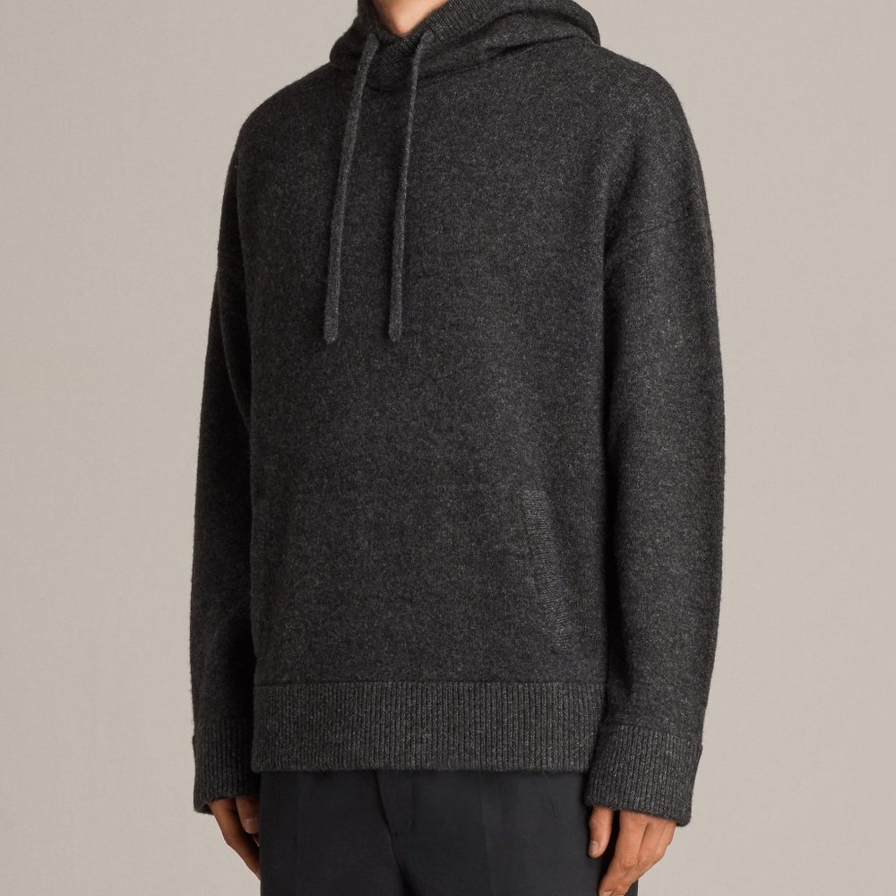 All Saints Oversized Loften Hoodie 100% Wool